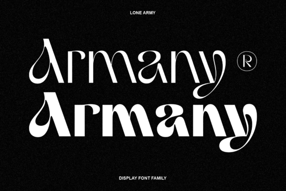 Armany: A Modern Display Font for Digital Brand Clarity