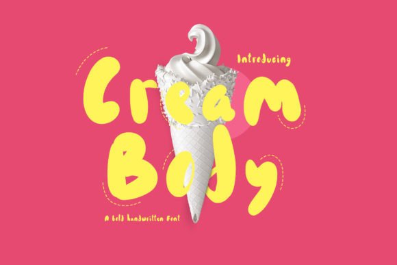 Cream Body Font: A Sweet, Smiley Display Typeface for Handmade Brands