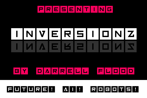 Inversionz: A Futuristic Display Font for Handmade Creators