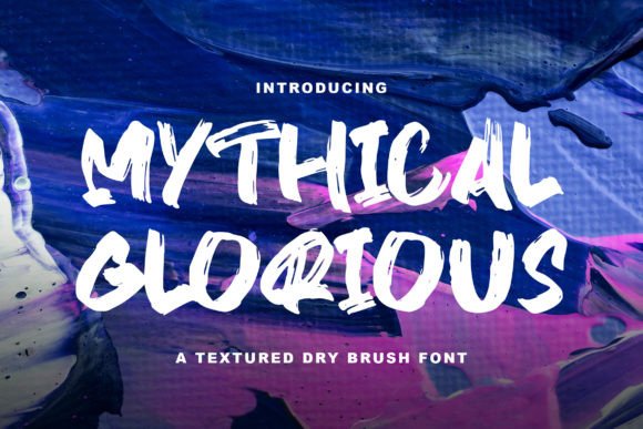 Mythical Glorious: A Textured Hand-Brush Font for Authentic Brand Identity