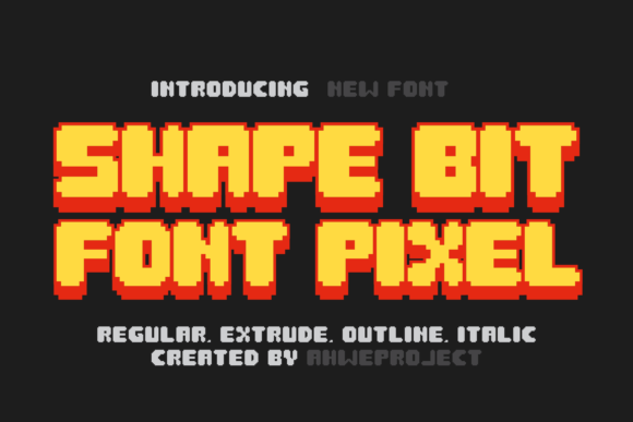 Shape Bit: A Pixel-Perfect Display Font for Small Business Branding